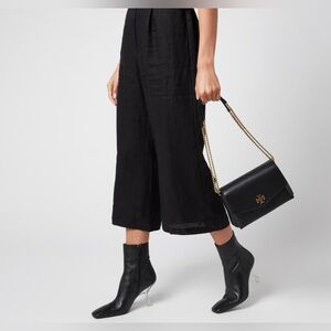 Tory Burch Women's Kira Pebbled Small Convertible Shoulder Bag - Black
